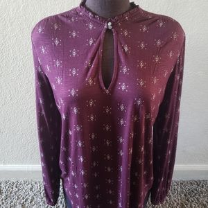 Lucky Brand Eyelet Longsleeve Medium